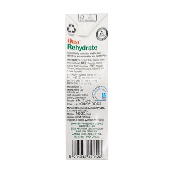 Orsl Rehydrate New ORANGE FLAVOUR Liquid 200ml - Supplements-Sup