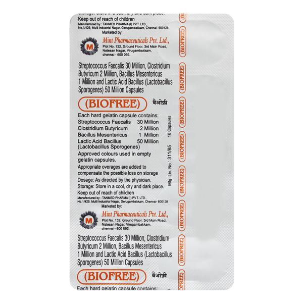 BIOFREE Capsule 10's - Gastro Intestinal Motility Disorders-GIT