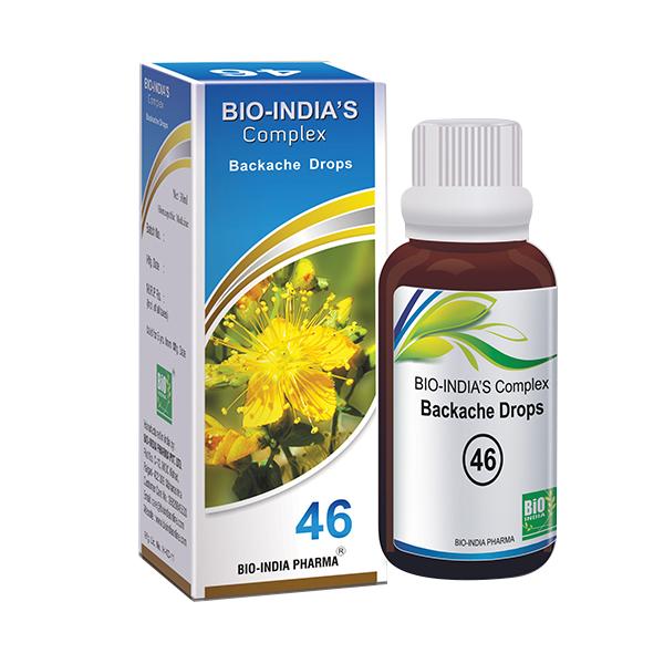 Bio-India's Backache Drops 46 30 ml - Homeopathic Drops