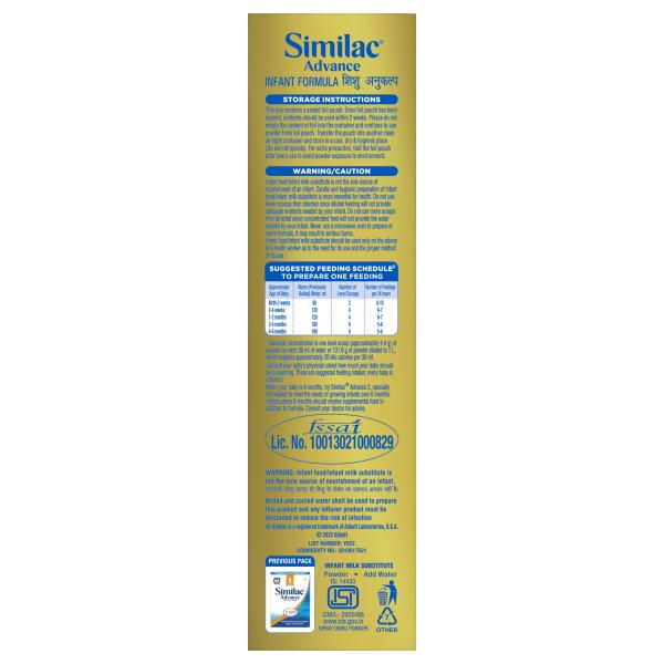 Similac Advance Infant Formula Stage 1 Powder - Refill Pack 400 gm - Baby And Infant Supplements