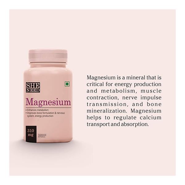 She Need Mind Your Magnesium Capsule 60's - Calcium And Minerals