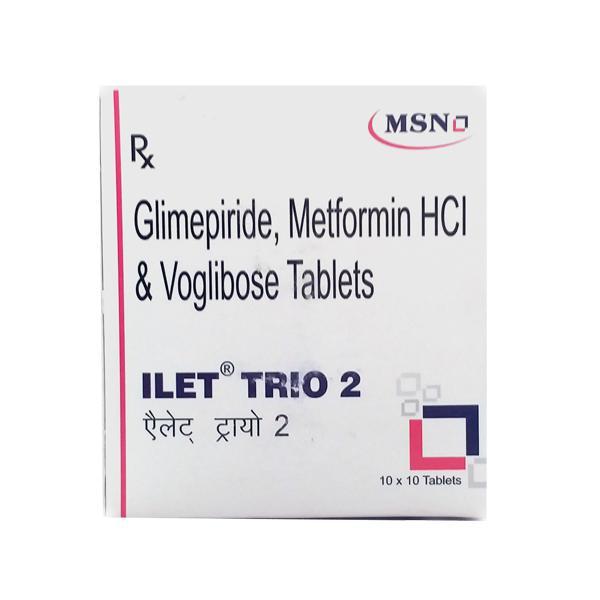 Ilet Trio 2mg Tablet 10'S - Diabetes-Ant