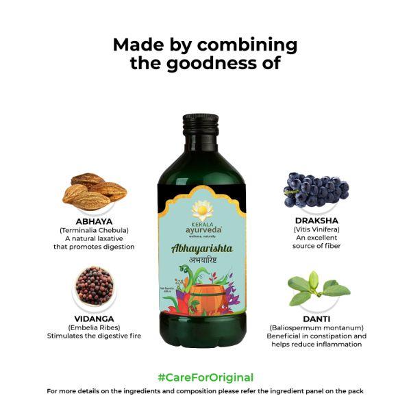 Kerala Ayurveda Abhayarishtam Tonic 450 ml - Digestive Care