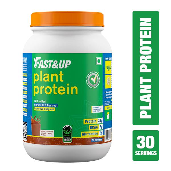 Netmeds | Fast&Up Plant Protein Isolate Powder - Chocolate Flavour 1035 gm