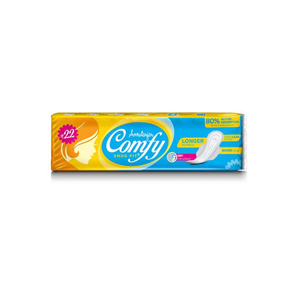 Netmeds | Amrutanjan Comfy Snug Fit Sanitary Pads - Regular 6's