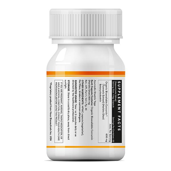 Inlife Bioavailable Curcumin 600 mg Vegetarian Capsules 60's - Herbal Dietary Supplement
