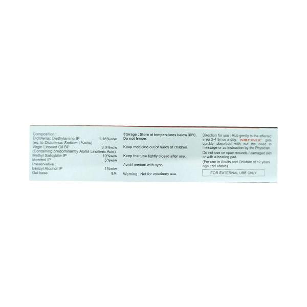 NOCINIX Gel 30gm - Pain relief-Nsa