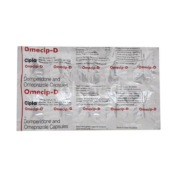 Omecip D Capsule 10'S - Ulcer/Reflux/Flatulence-Aaa