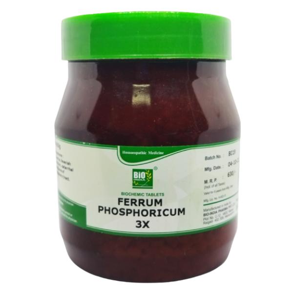 Bio-India's Biochemic Tablet - Ferrum Phosphoricum 3X 450 gm - Speciality Medicine
