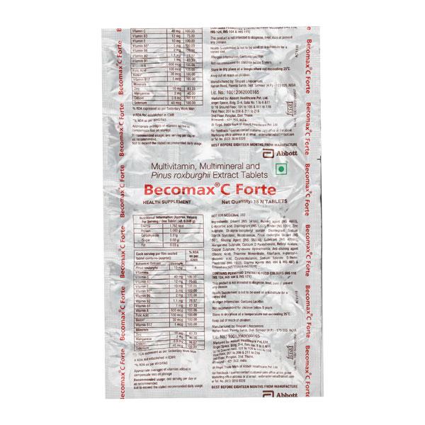 Becomax C Forte Tablet 15'S - Supplements-Vam