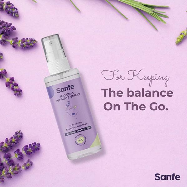Sanfe Natural Intimate Spray - Lavendar & Tea Tree 50 ml - Intimate Care