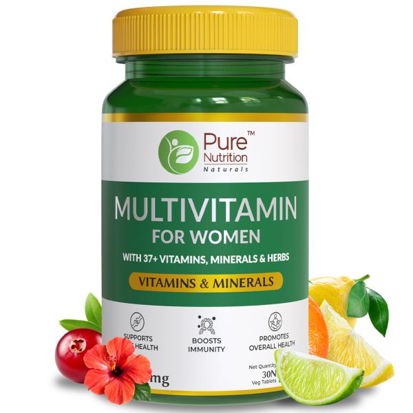 Netmeds | Pure Nutrition Multivitamin for Women 1500 mg Veg Tablet 30's