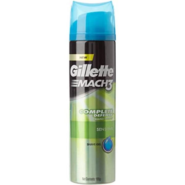 Gillette Mach 3 Complete Defense Shave Gel - Sensitive 195 gm - Shaving Gels