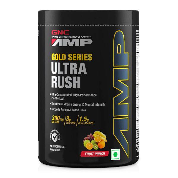 Netmeds | GNC Pro Performance AMP Gold Series Ultra Rush Powder - Fruit Punch 450 gm