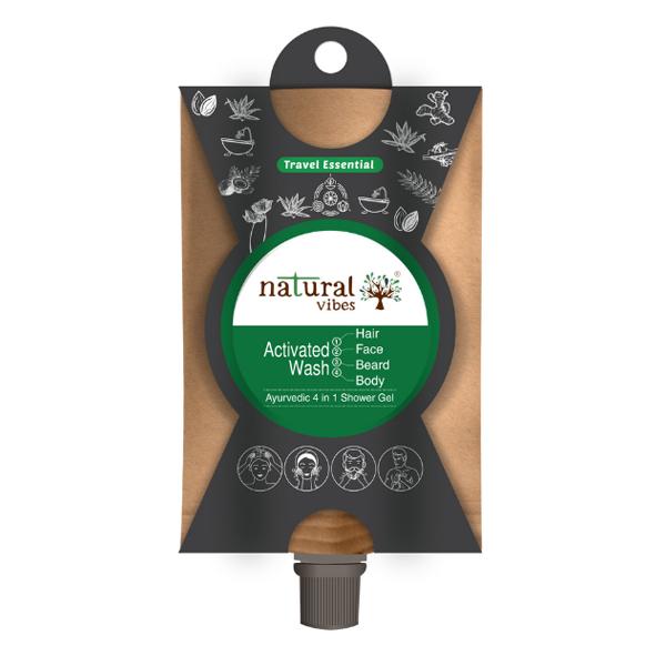 Natural Vibes Ayurvedic 4-in-1 Shower Gel Travel Essential Kit 30 ml - Shower Gels & Body Wash