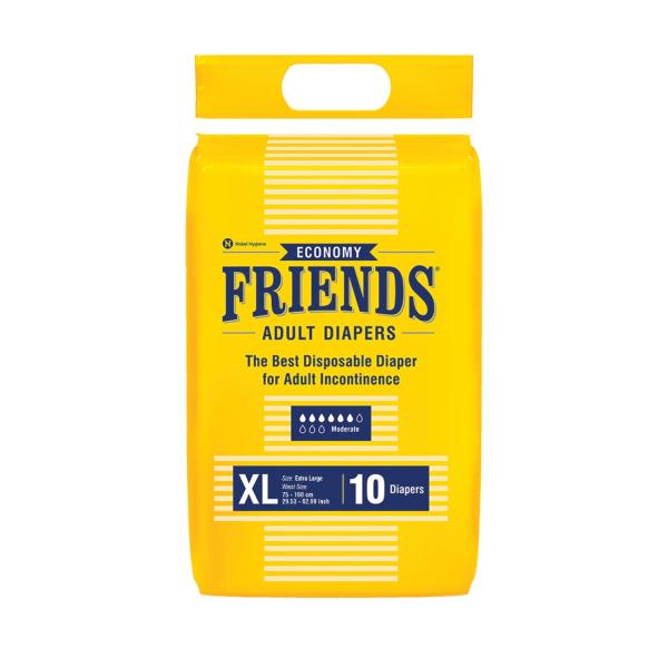 Netmeds | Friends Adult Diapers - Economy (XL) 10's