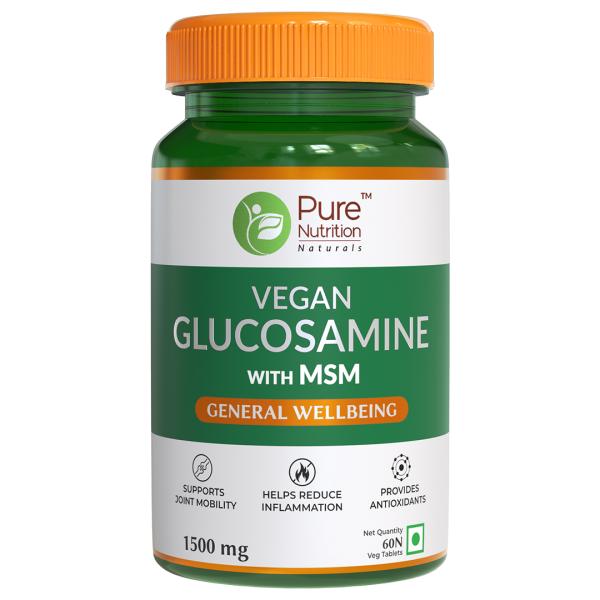 Pure Nutrition Vegan Glucosamine with MSM 1500 mg Veg Tablet 60's - Vital Health