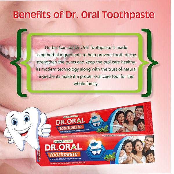Herbal Canada Dr. Oral Toothpaste 100 gm - Personal Care (Ayush)