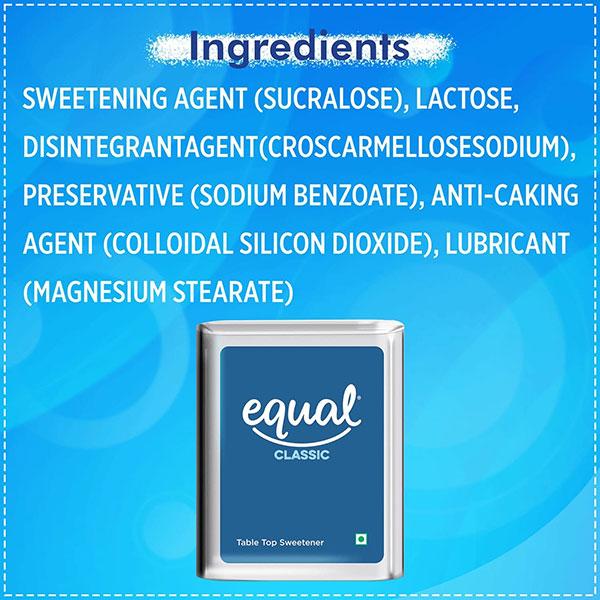 Equal Classic Zero Calorie Sweetener Tablet 100's - Sugar Substitute