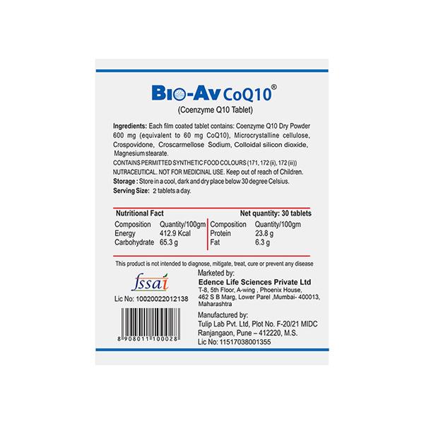 Bio-Av CoQ10 Veg Tablet 30's - Co-Q