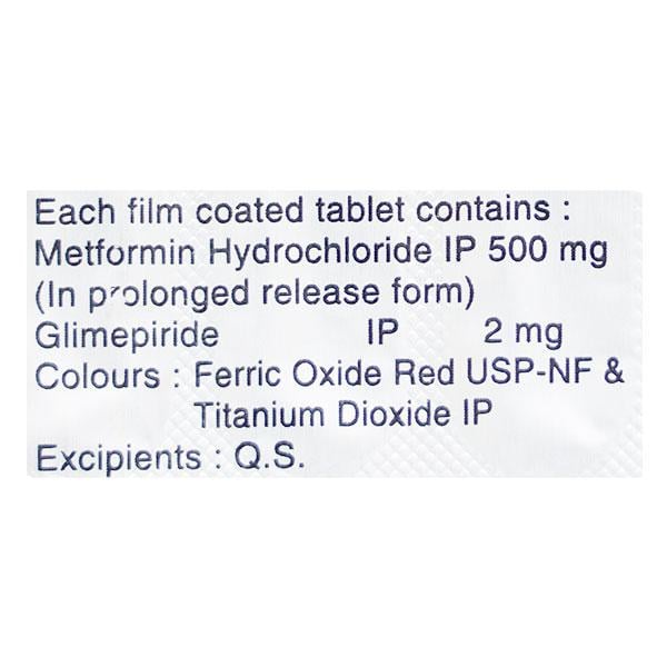 Zoryl M 2/1000mg Tablet 10'S - Diabetes-Ant