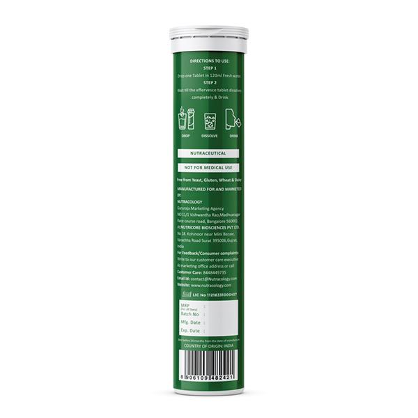 Nutracology Super 9 Greens Effervescent Tablet - Lemon Lime 20's - General Health