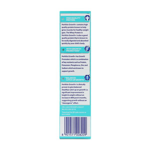 Horlicks Growth Plus  (3-9 Years) Powder - Vanilla Flavour 200 gm (Refill Pack) - Nutritional Supplement