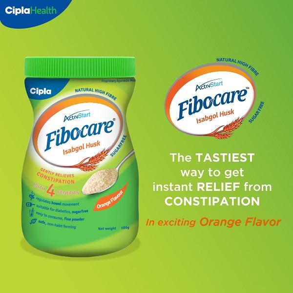 Cipla ActivStart Fibocare Powder - Orange 100 gm - Nutritional Supplement
