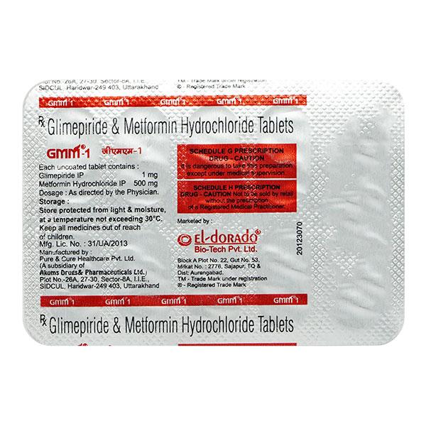 GMM 1mg Tablet 10's - Diabetes-Ant