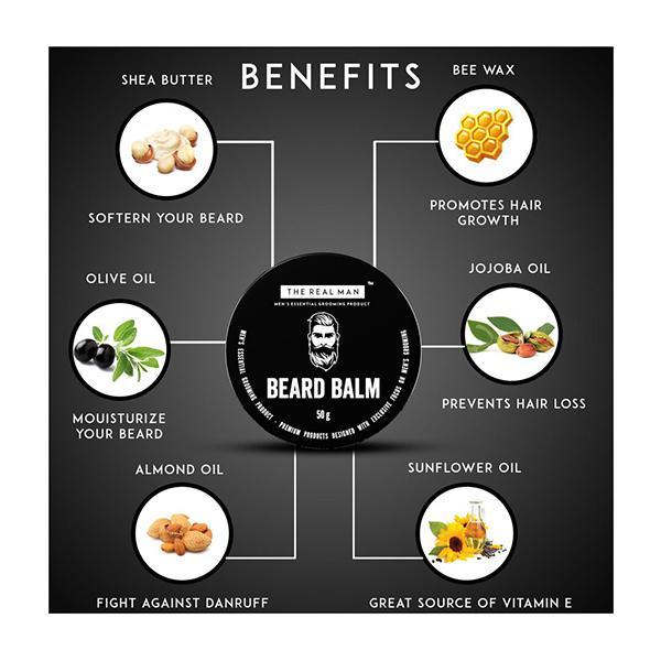 The Real Man Organic Beard Balm and Conditioner 50 gm - Beard Balm