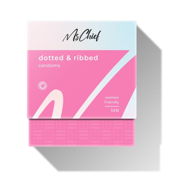 MsChief Dotted And Ribbed Condoms 10's - Plain/Flavoured Condoms