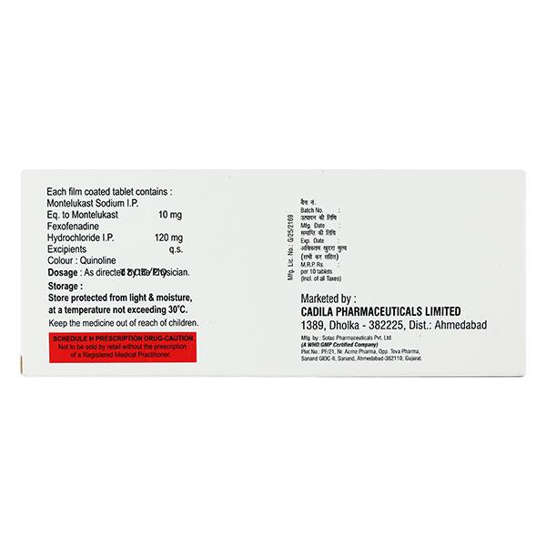 Montlevo FX 10/120mg Tablet 10'S - Allergies-Ant