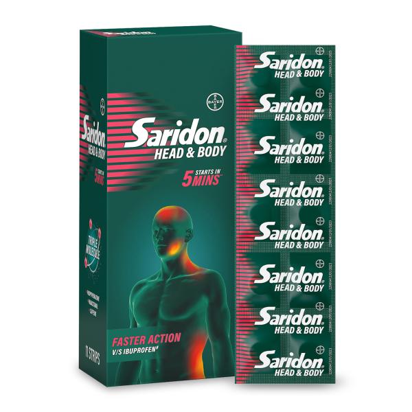 Netmeds | Saridon Head & Body Tablet 10's