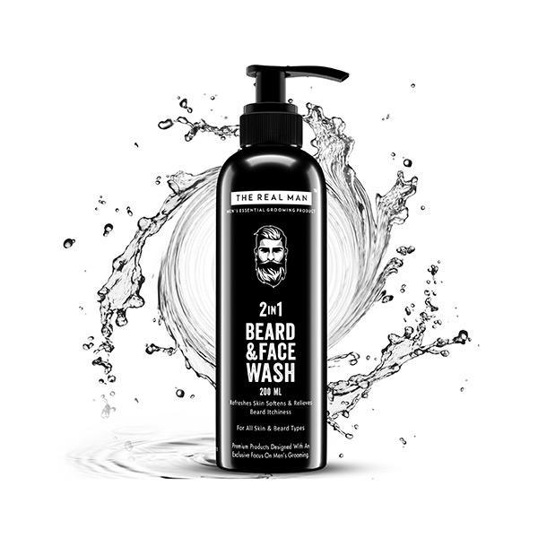 The Real Man 2-in-1 Beard & Face Wash 200 ml - Beard Wash