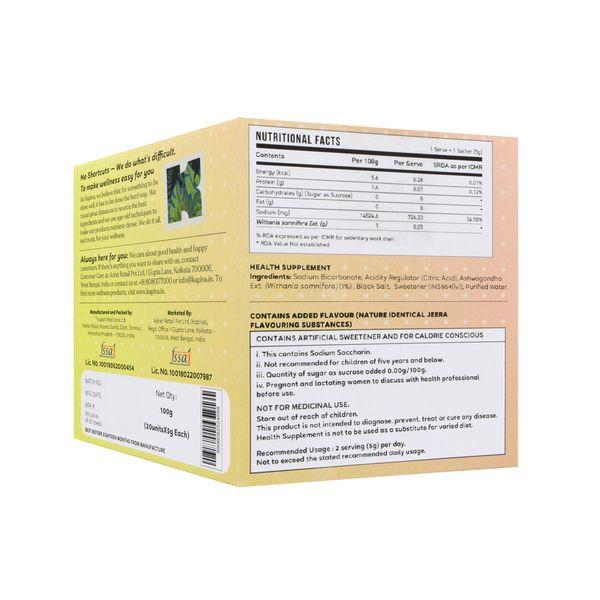 Kapiva Ashwagandha Fizz Effervescent Powder 100 gm - Ashwagandha