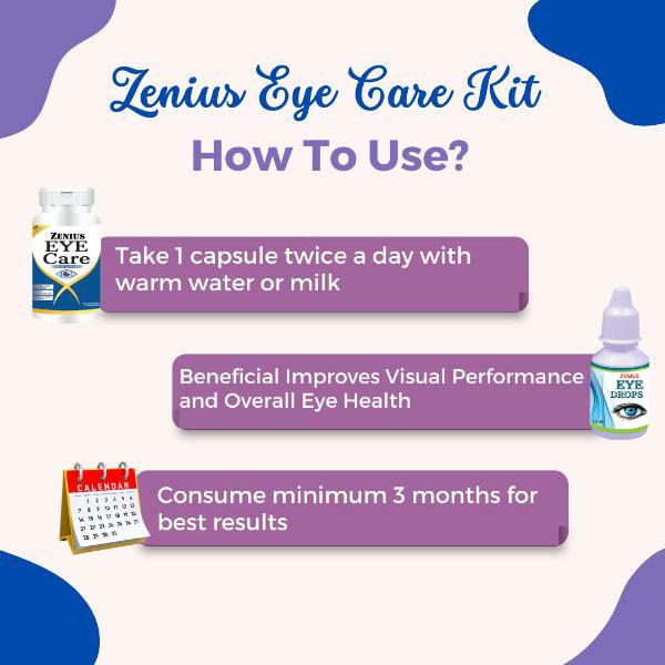Zenius Eye Care Capsule 60's + Eye Drops 10 ml 1's - Personal Care (Ayush)