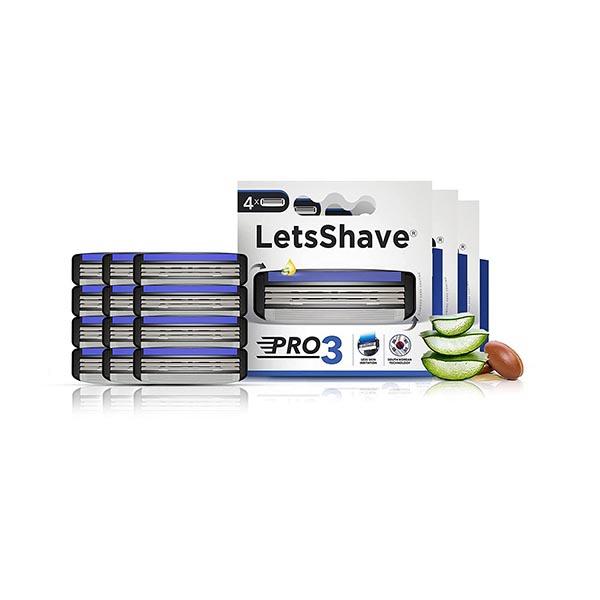 Netmeds | LetsShave Pro 3 Razor Blades - Men 12's