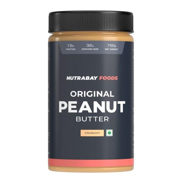 Netmeds | Nutrabay Foods Original Peanut Butter - Crunchy 750 gm