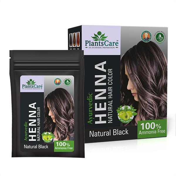 Netmeds | Plantscare Henna Natural Hair Colour - Natural Black 240 gm