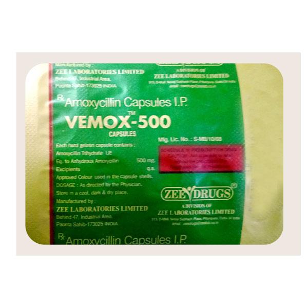 VEMOX 500 Capsule 10's - Bacterial Infections-Pen