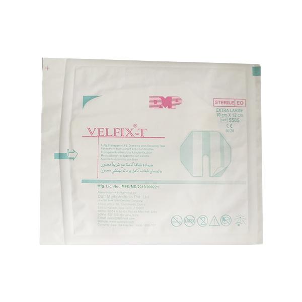 Netmeds | Velfix - T Fully Transparent I.V. Dressing With Securing Tape (5505) (10 cm x 12 cm) 1's