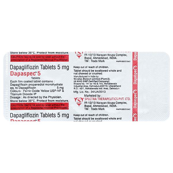 DAPASPEC 5 Tablet 10's - Diabetes-Ant