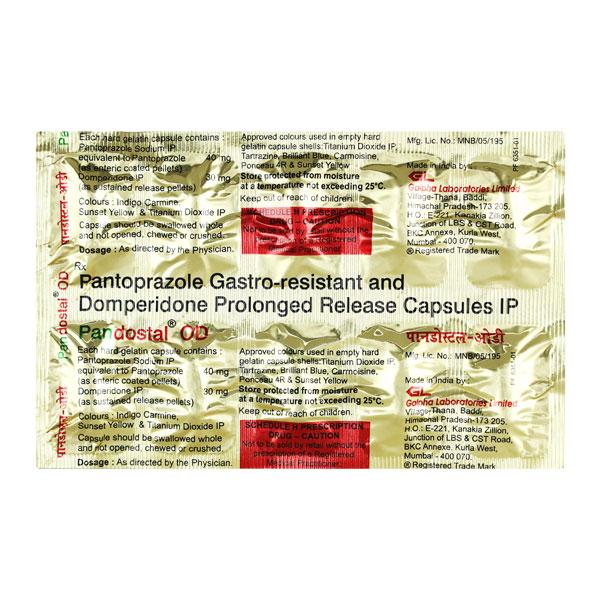 Pandostal OD 30/40mg Capsule 10'S - Ulcer/Reflux/Flatulence-Aaa