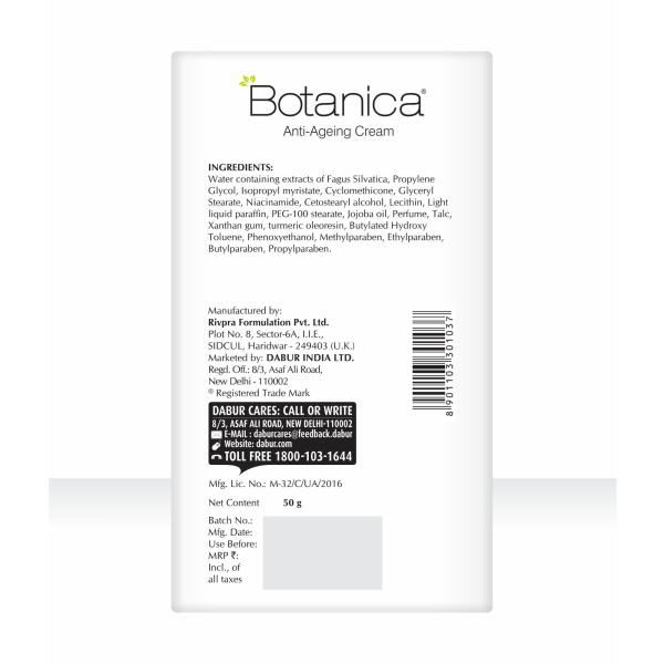 Botanica Anti-Aging Cream 50 gm - Dark Circle & Wrinkle Busters