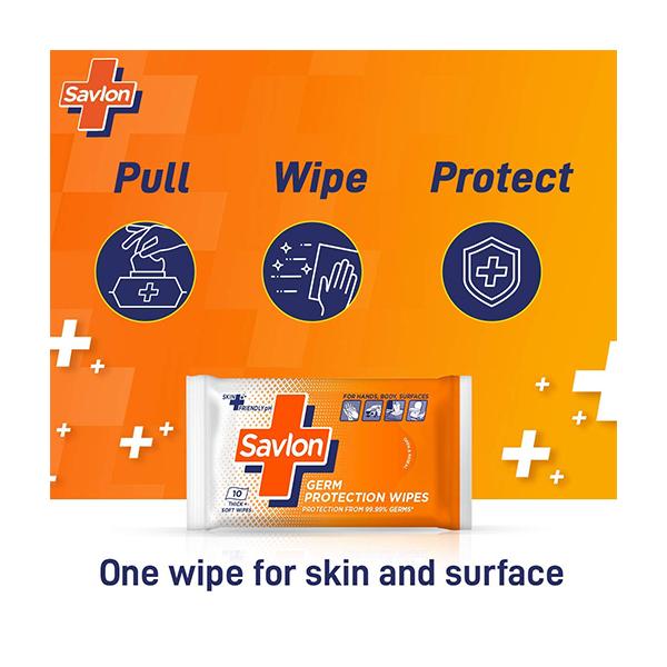 Savlon Germ Protection Wipes 10's - Tissues & Wipes