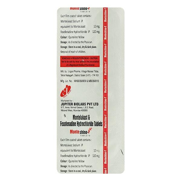 MONTESHINE F 10/120mg Tablet 10's - Allergies-Ant