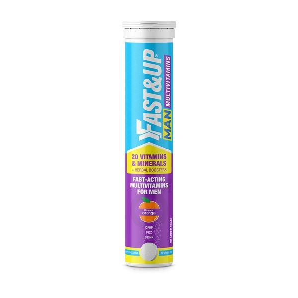 Netmeds | Fast&Up Man Multivitamin Effervescent Tablet - Orange Flavour 20's