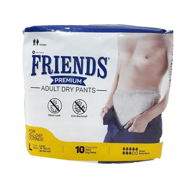 Netmeds | Friends Adult Dry Pants - Premium (L) 10's