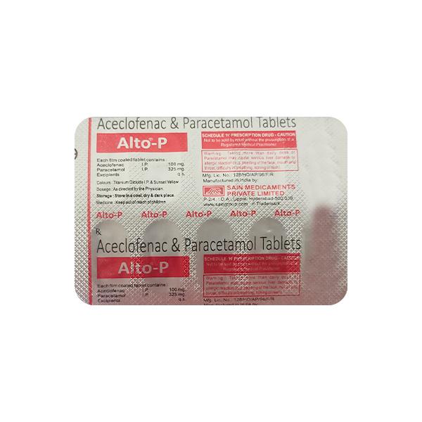 Alto P Tablet 10'S - Pain relief-Nsa