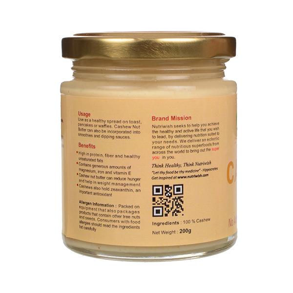Nutriwish Cashewnut Butter 200 gm - Nutritional Bars